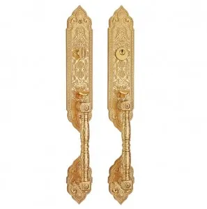 Luxury Antique Zinc Alloy double door lock set for wooden door
