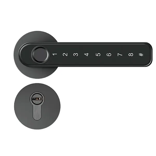 Fingerprint Screen electronic Apartment Tuya App Smart front office Door Lock Handle